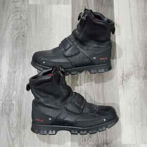 Polo Ralph Lauren Darrance II Moto Conquest Leather Boots Punk Goth Mens 9.5D
